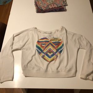 PINK Long Sleeve Crop Sweater